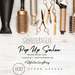 OnSite Style is coming to you! Book your appointment today. 
#500OceanAve #StyleOverEverything Instagram post from @500OceanAvenue on September 28, 2021 11:59:49am